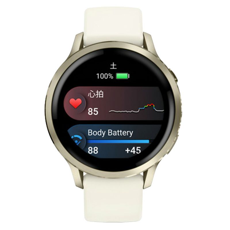 ガーミンGARMINVenu441mmLunarGold/Bone010-03013-30ヴェニュー4スマートウォッチGPS健康管理睡眠Suica通話音楽LEDライフログレディースメンズプレゼント腕時計日本正規品