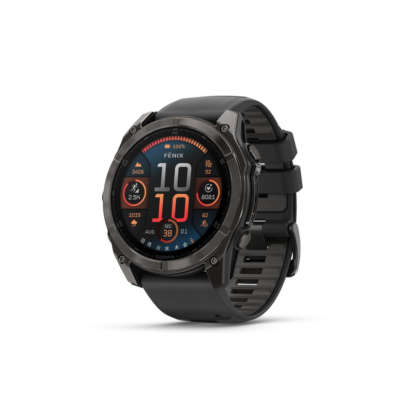 ガーミン fenix 8 Sapphire AMOLED 51mm Carbon Gray Black 010-02905-62 フェニックス8 サファイア スマートウォッチ GPS ライフログ ダイビング スピーカー マイク 筋トレ 登山 ゴルフ 正規品 Garmin バレンタイン Suica