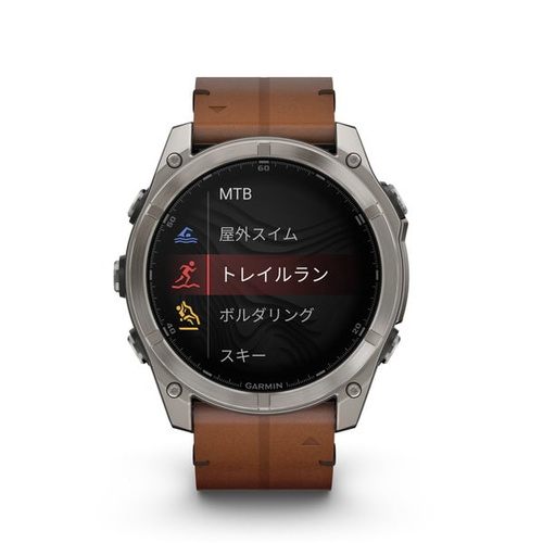 ガーミン fenix 8 Sapphire AMOLED 51mm Leather Band 010-02905-81 フェニックス8 サファイア スマートウォッチ GPS ライフログ ダイビング スピーカー マイク レザーバンド 登山 ゴルフ 正規品 Garmin Suica