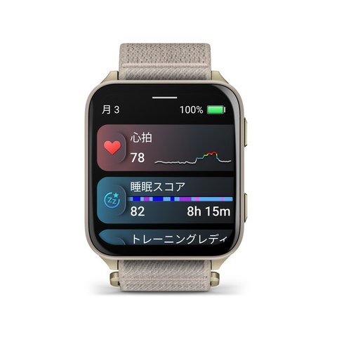 010-02980-32ガーミンGARMINVenuX1FrenchGrayヴェニューエックスワンフレンチグレースマートウォッチ大画面極薄設計チタンサファイア正規品正規販売店ゴルフSuica地図内蔵GPS健康管理ギフト